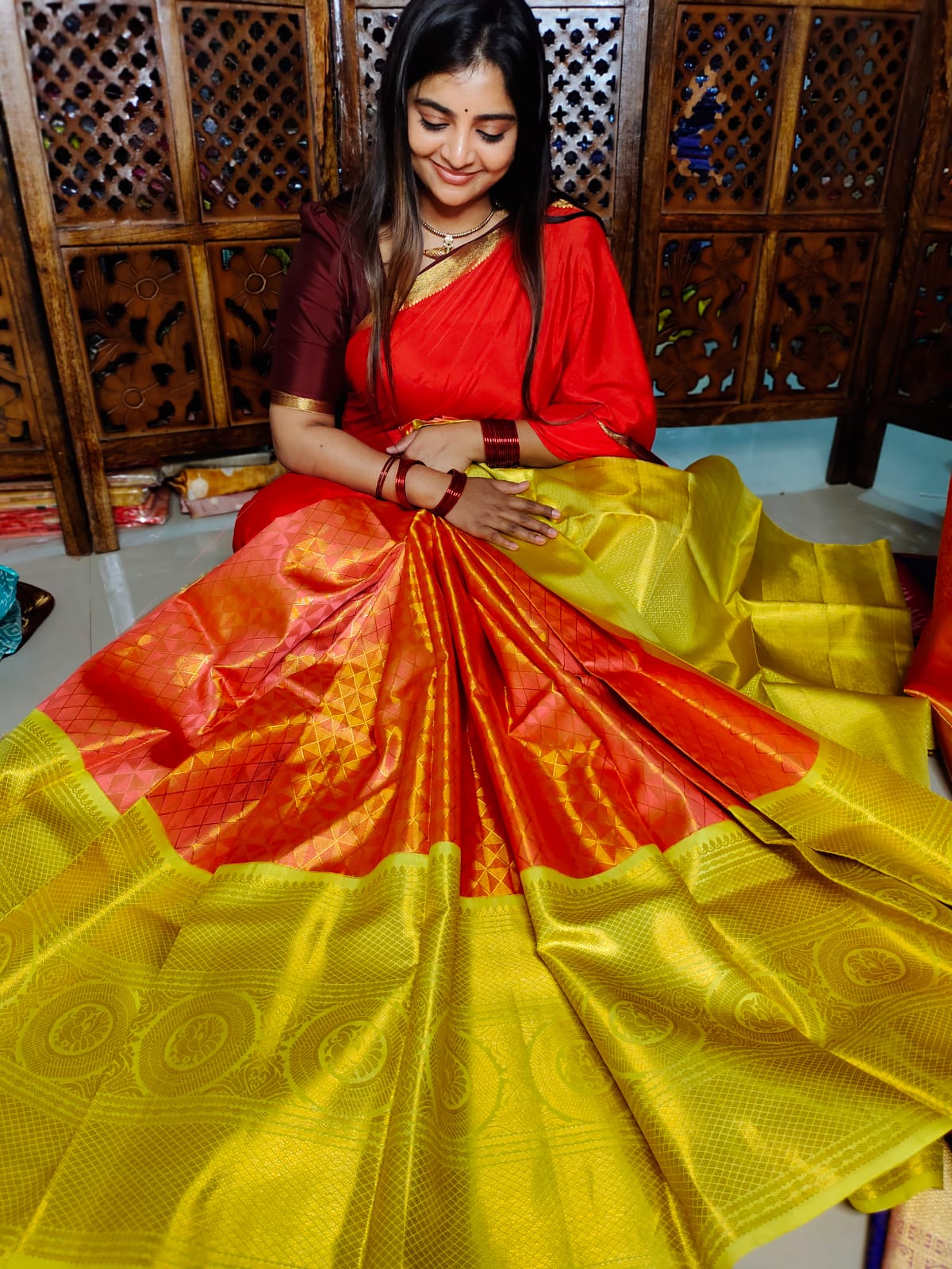 50% offer kanchi lehangas silk Mark certified