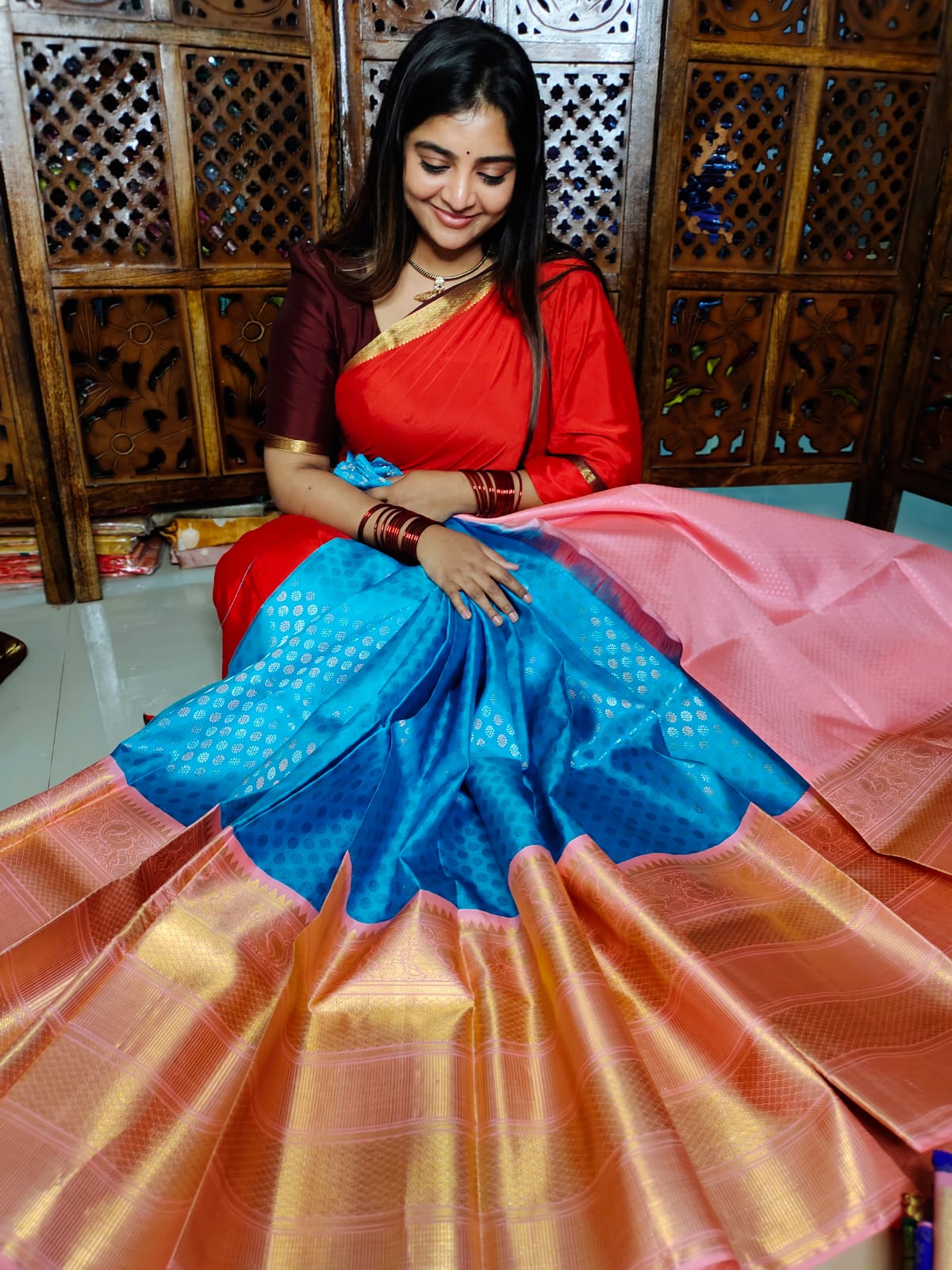 50% offer kanchi lehangas silk Mark certified