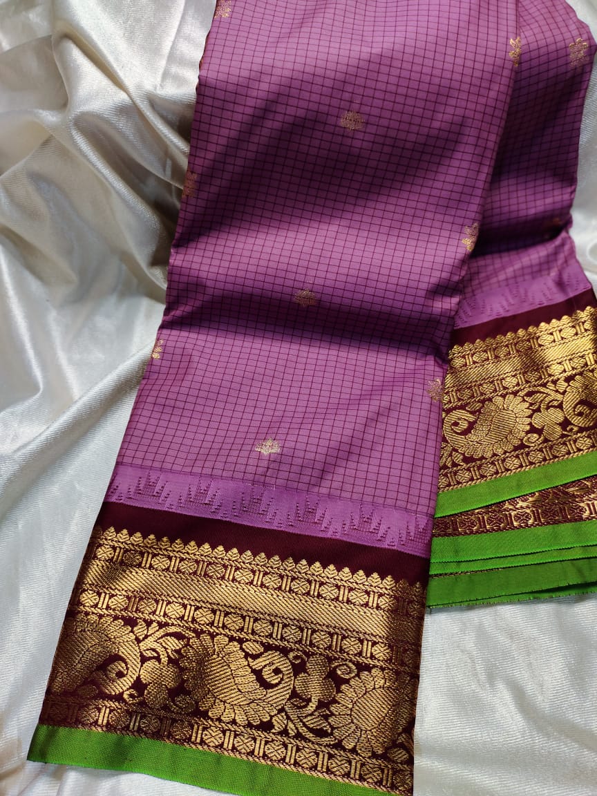 Ashadam gadwal silk saree