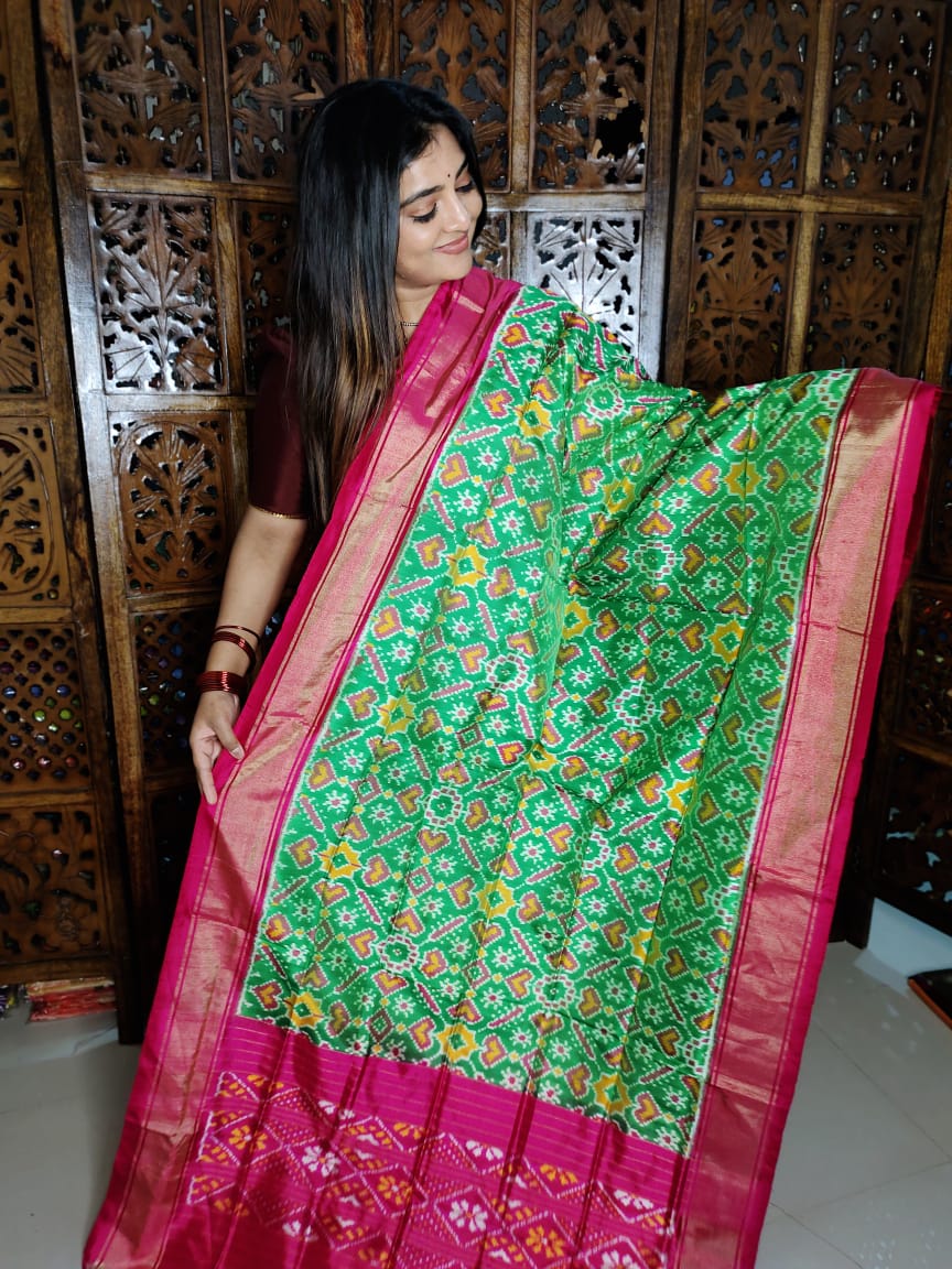 Ikkat duppata 
100% silk Mark certified