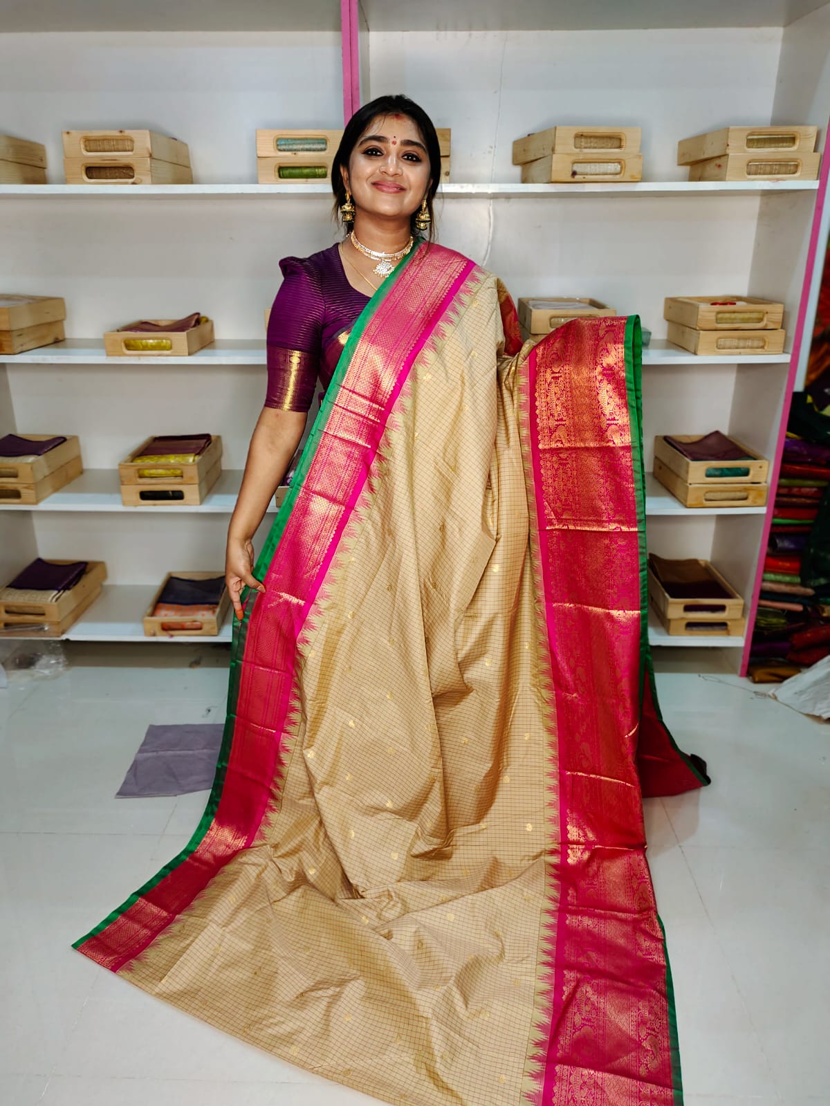 Sravanamasam sale gadwal silk