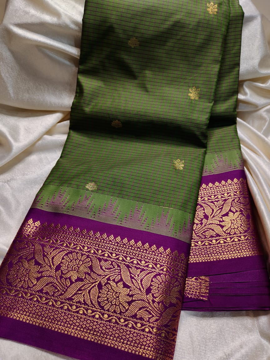 Ashadam gadwal silk saree