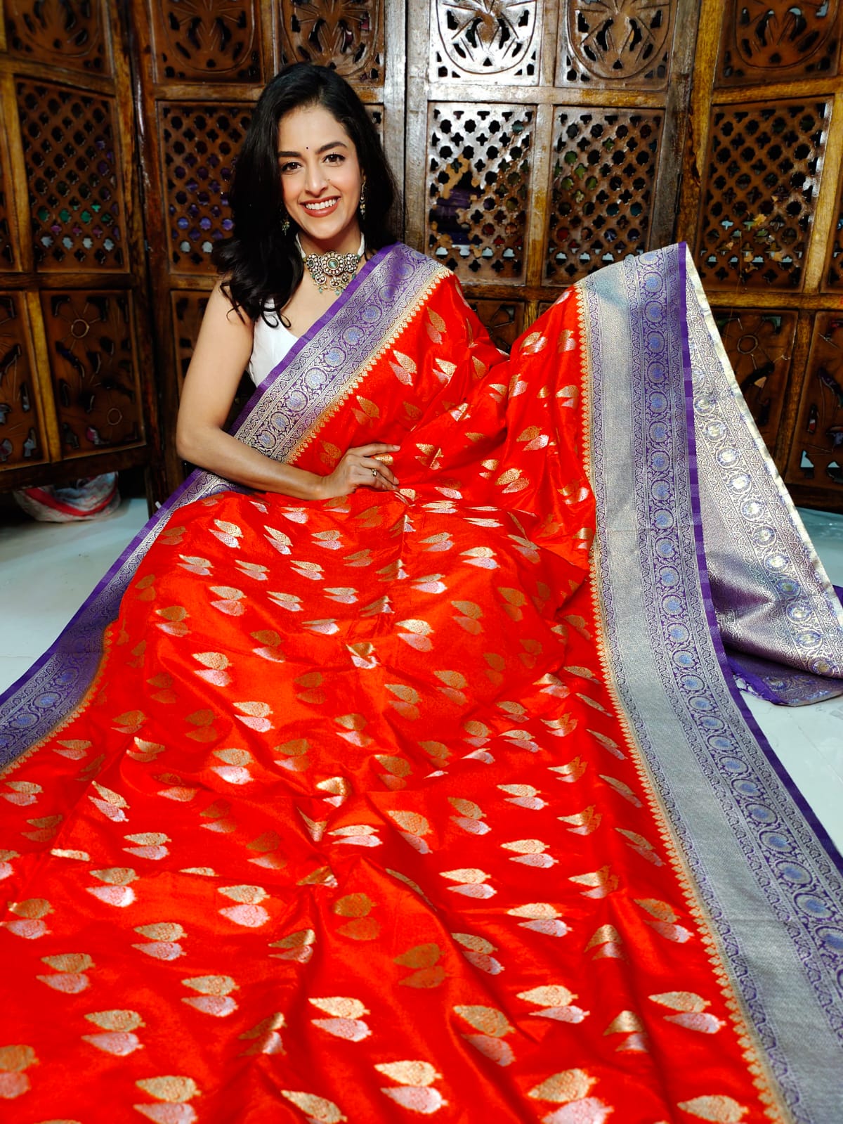 50% offer banarasi silk saree