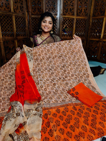 Kalamkari cottone dress material