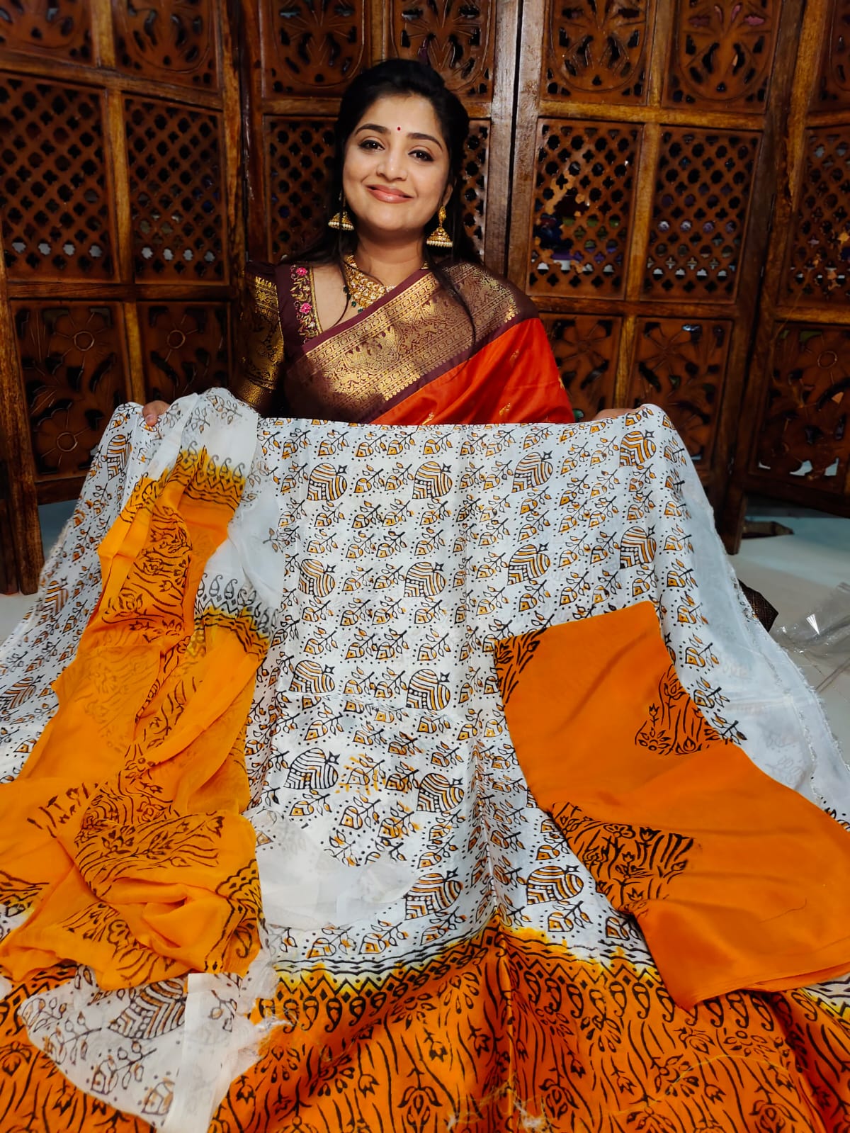 Uppada dress material
