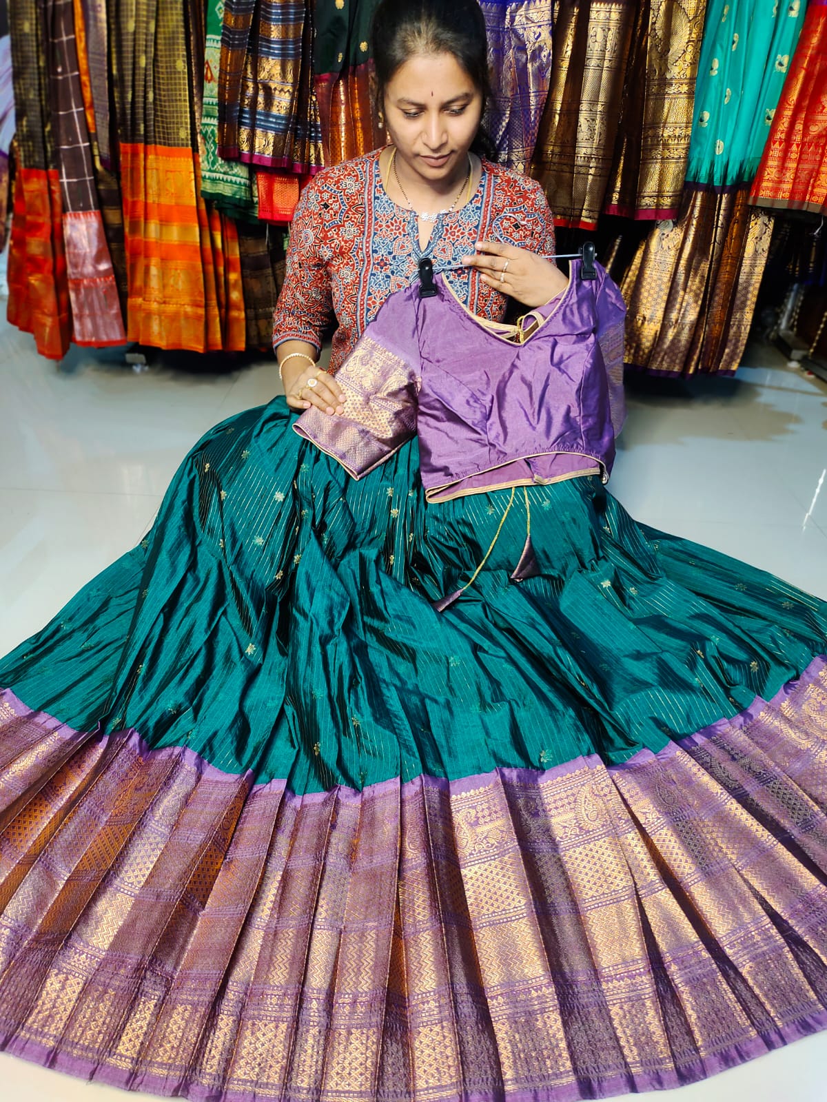 Gadwal sale lehangas