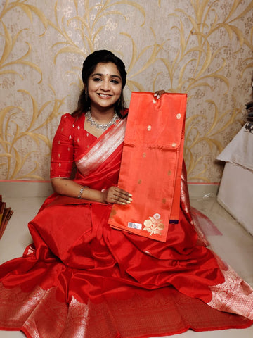 100% silk mark certified green Mango silk saree