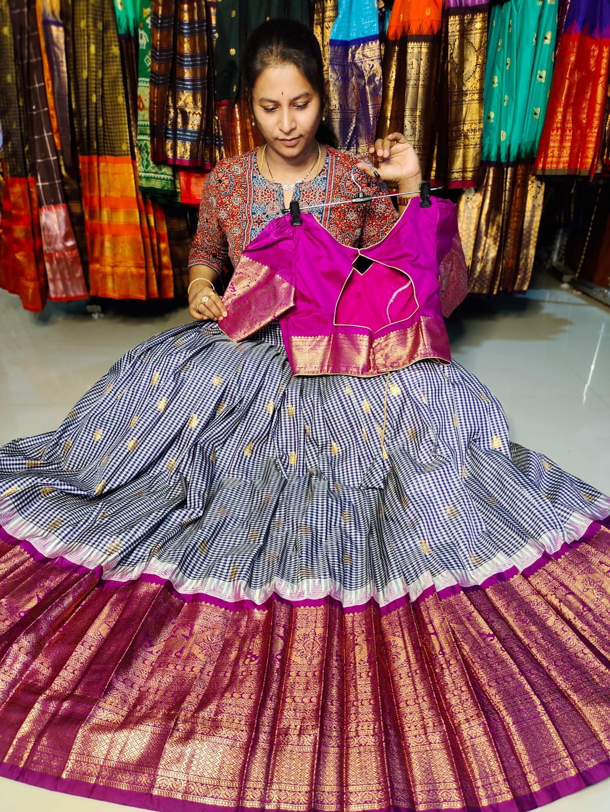 Gadwal sale lehangas